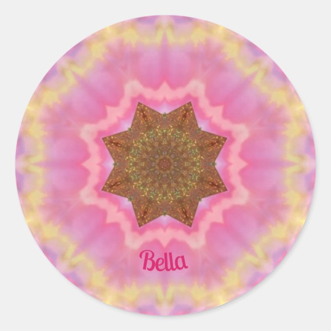 BELLA ~ Bonito no adesivo rosa personalizado