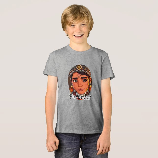 Bella+Canvas Camiseta Juvenil Tri-blend, Preto Sól (Frente Completa)