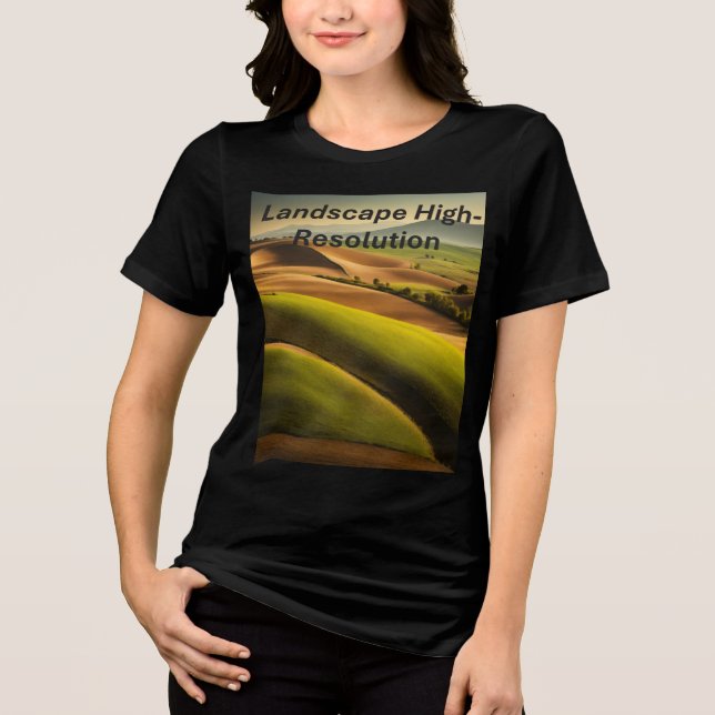 Bella+Canvas Camiseta Tri-Blend Feminina – Minimal (Frente)