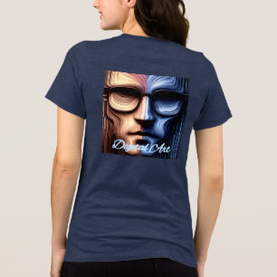 Bella+Canvas Camiseta Tri-blend Feminina, Preto Só