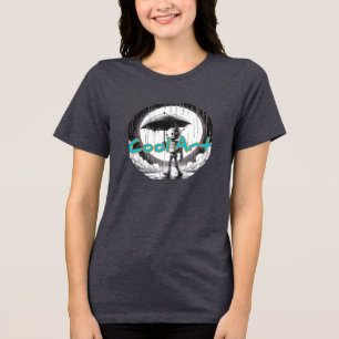 Bella+Canvas Camiseta Tri-blend Feminina, Preto Só