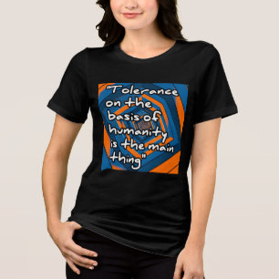 Bella+Canvas Camiseta Tri-blend Feminina, Preto Só
