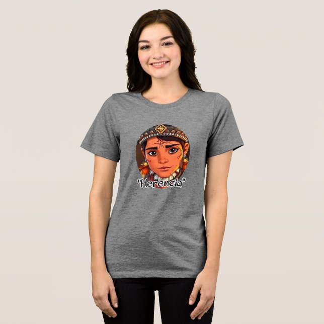 Bella+Canvas Camiseta Tri-blend Feminina, Preto Só (Frente Completa)