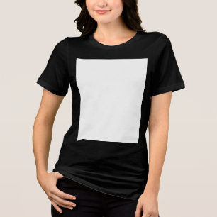 Bella+Canvas Camiseta Tri-blend Feminina, Preto Só
