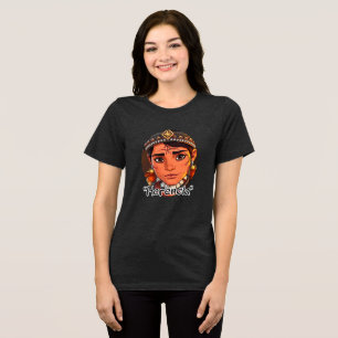 Bella+Canvas Camiseta Tri-blend Feminina, Preto Só