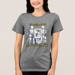 Bella+Canvas Camiseta Tri-blend Feminina, Preto Só