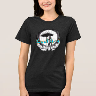 Bella+Canvas Camiseta Tri-blend Feminina, Preto Só