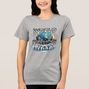 Bella+Canvas Camiseta Tri-blend Feminina, Preto Só