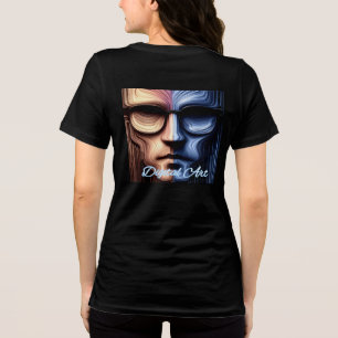 Bella+Canvas Camiseta Tri-blend Feminina, Preto Só