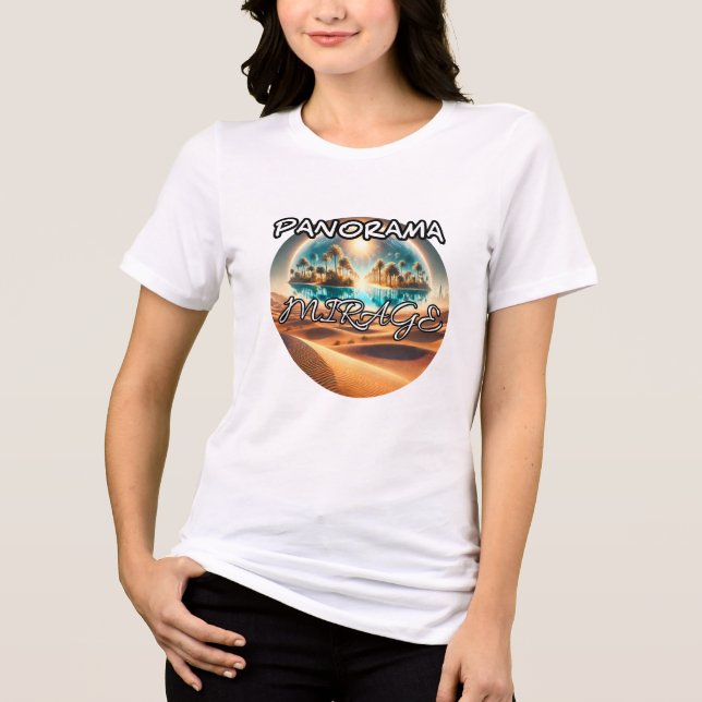 Bella+Canvas Camiseta Tri-blend Feminina, Preto Só (Frente)