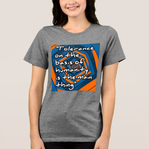 Bella+Canvas Camiseta Tri-blend Feminina, Preto Só
