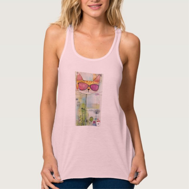 Bella+Canvas Flowy Racerback Tank Top (Frente)