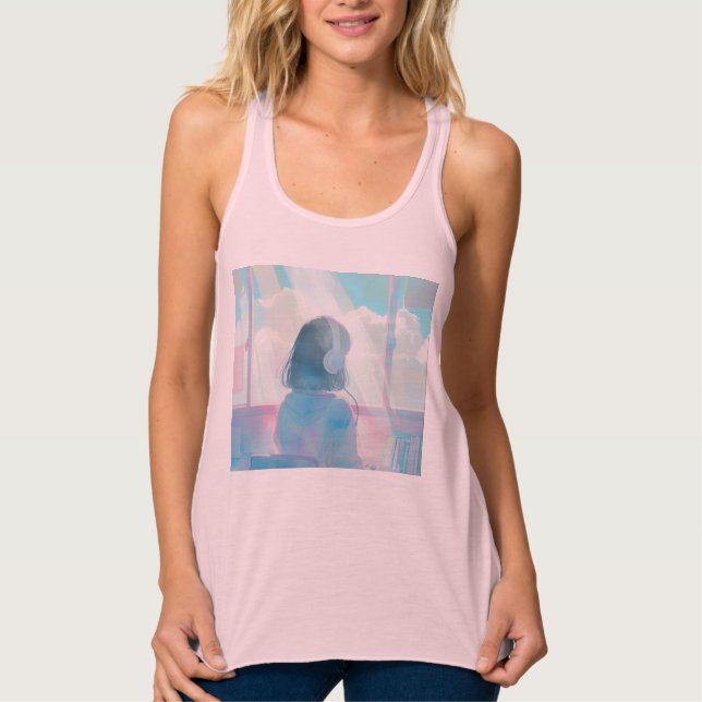 Bella+Canvas Flowy Racerback Tank Top (Frente)