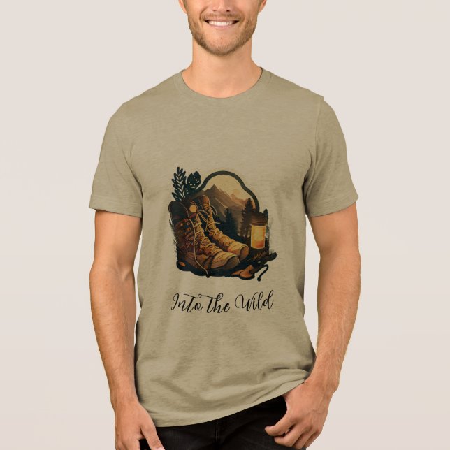 Bella+Canvas T-Shirt Tri-blend, Oliva (Frente)