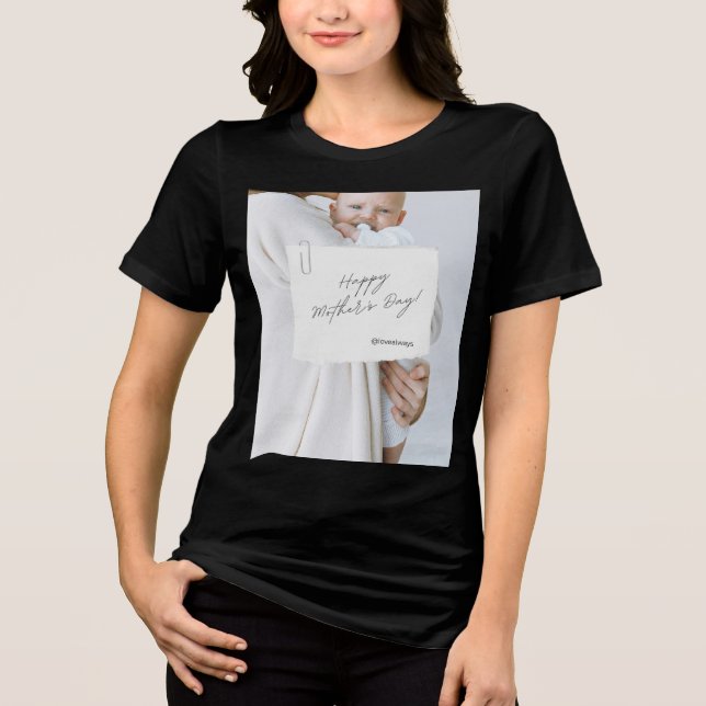 Bella Canvas Tri-Blend Feliz Dia das Mães Tee (Frente)