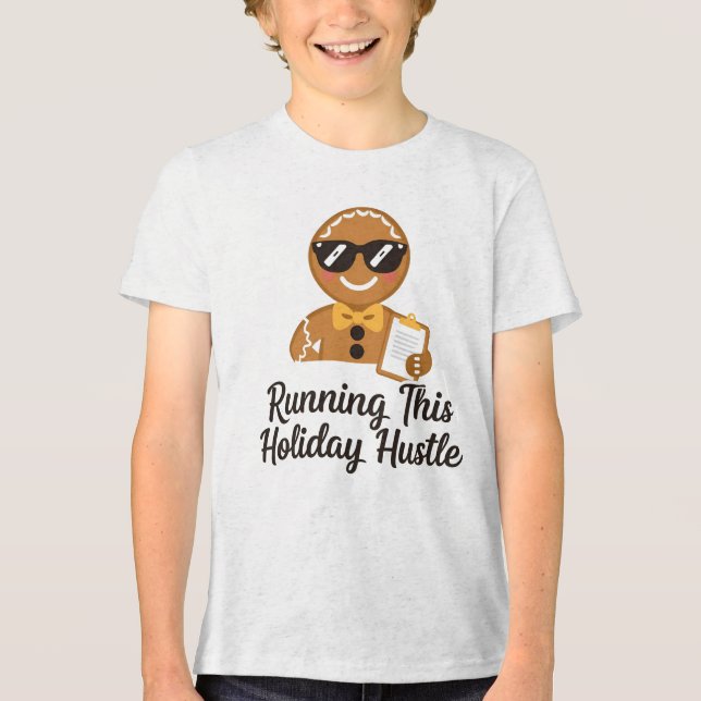 Bella+Canvas Youth Tri‑Blend T‑Shirt – Gingerbread (Frente)
