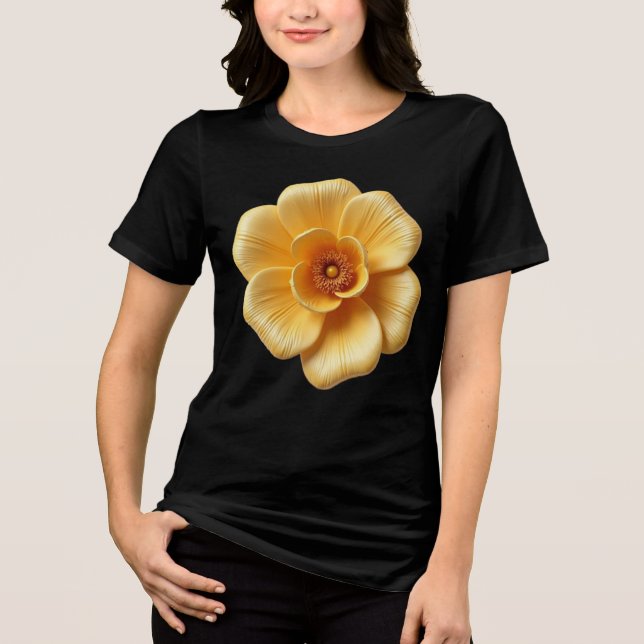 Bella Flor Amarelo Dourado Elegante+Canvas (Frente)
