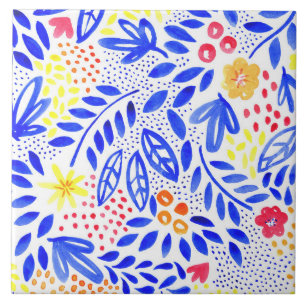 Belle Bold Floral Cerâmica - Azulejo 4