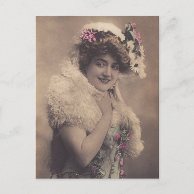 Belle Epoque Star Woman vintage cartão postal (Frente)