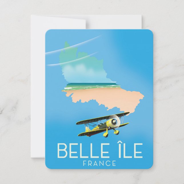 Belle Île, França poster de viagens. (Frente)