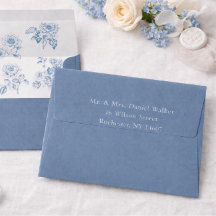 Bellefontaine — Envelope de Casamento Azul Desbota