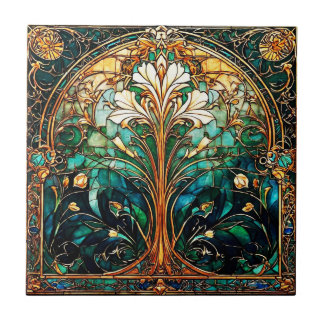Belo Abstrato de arte Deco Nouveau Azulejo cerâmic