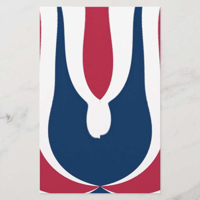 Belo Abstrato de cor vermelho, branco, azul de tex (Frente)