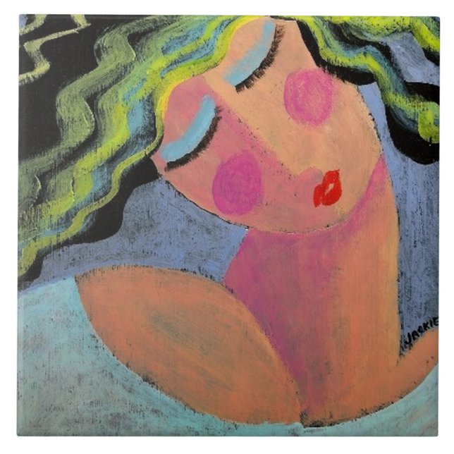 Belo Abstrato Retrato de uma Mulher (Frente)