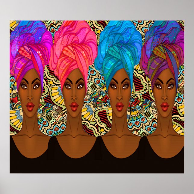 Belo Afro-Americano - Poster de Mulher Negra (Frente)