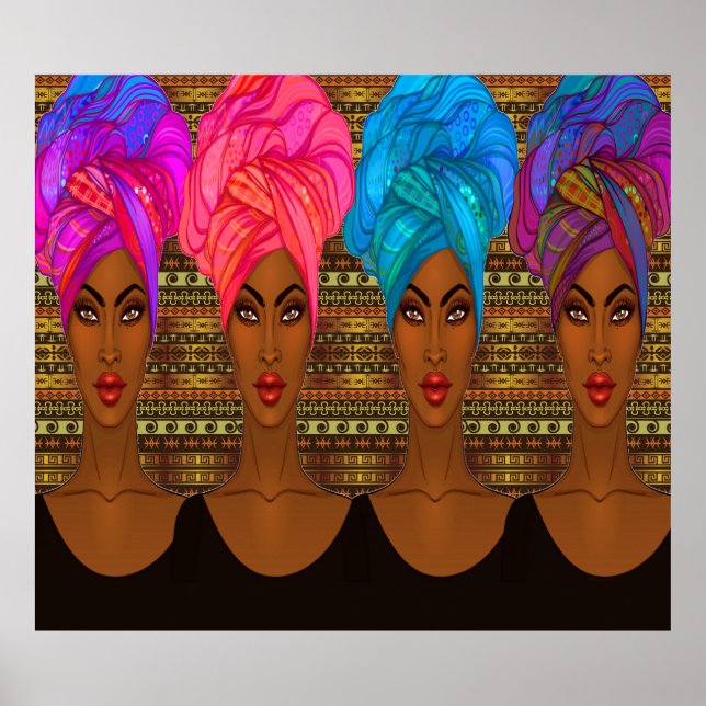 Belo Afro-Americano - Poster de Mulher Negra (Frente)