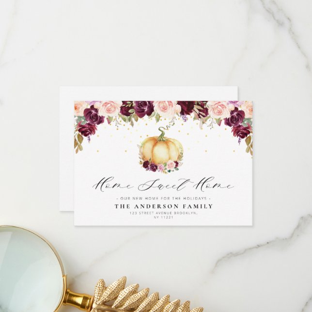 belo anúncio em movimento da Ação de Graças floral (Frente/Verso In Situ)