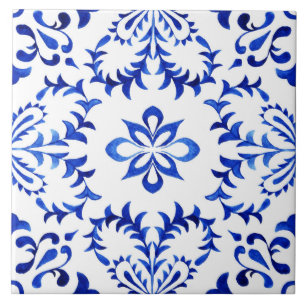 Belo Azulejo de cerâmica Azelujo Azelado e Branco.