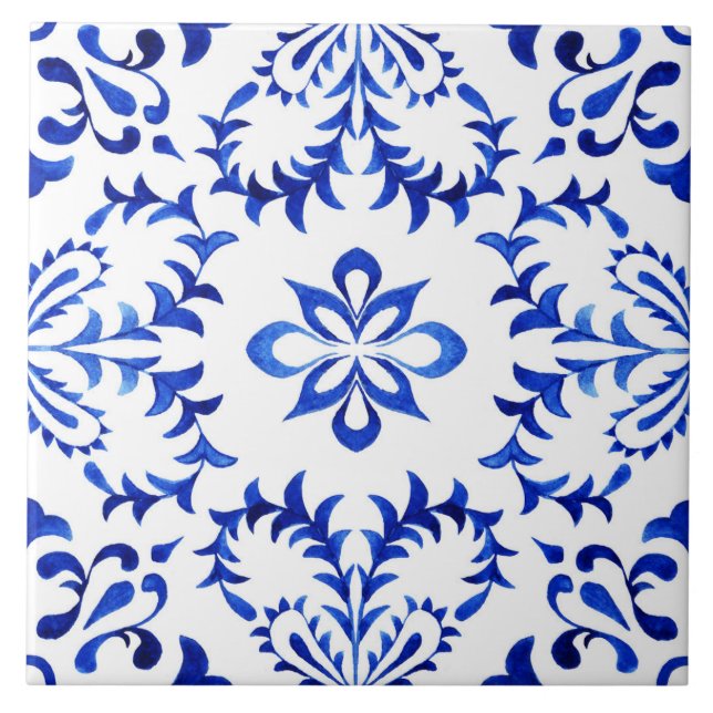 Belo Azulejo de cerâmica Azelujo Azelado e Branco. (Frente)