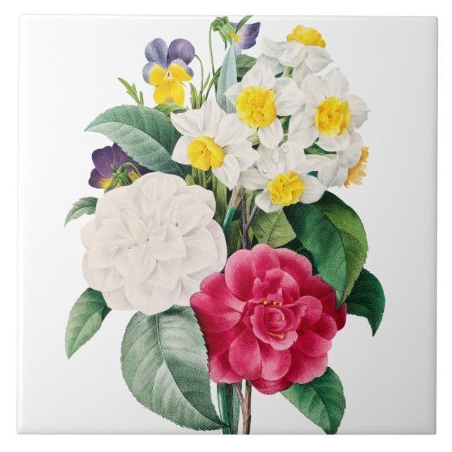 Belo Azulejo de cerâmica floral (Frente)