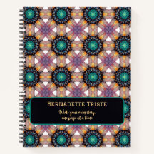 Belo Azulejo Geométrico do Nome Personalizado da M