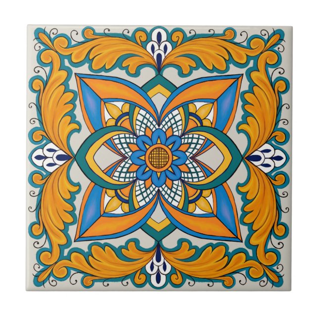 Belo Azulejo italiano Boho (Frente)