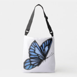 Belo Blue Butterfly Cross Body Tote Bag