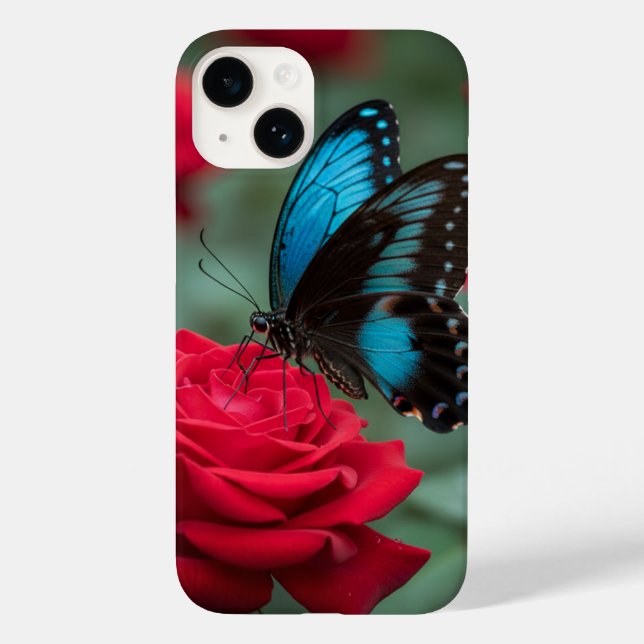 Belo Borboleta Rosas Vermelhas - Impressionante (Verso)