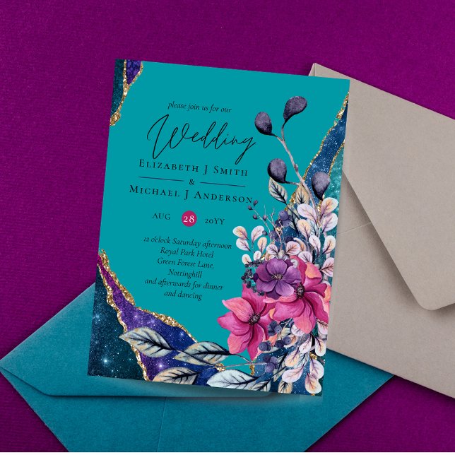 Belo BUDGET Casamento com Agata Floral de Teal Rox (Criador carregado)