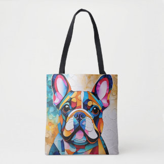 Belo Bulldog Francês "Frenchie" Colorful Bolsa