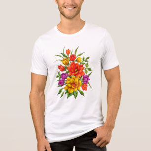 Belo Buquê De Aquarela De Flores-34123