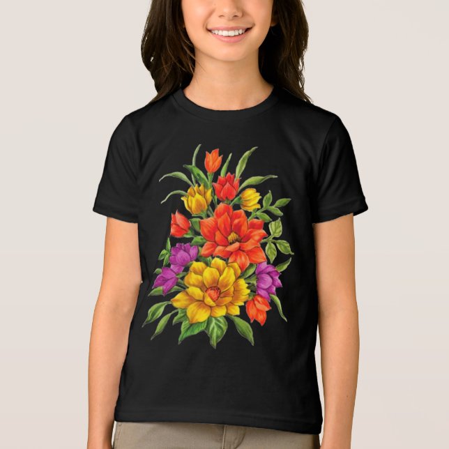 Belo Buquê De Aquarela De Flores-34123 (Frente)