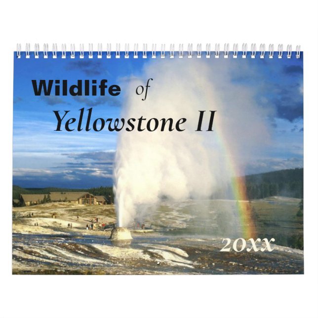 Belo Calendário da Vida Selvagem Yellowstone (Capa)