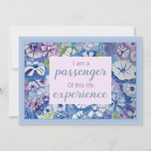 Belo Cartão de Afirmação de Prática Espiritual (Frente)