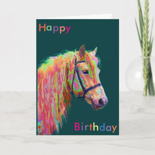 Belo Cartão de Aniversário do Rainbow Pony