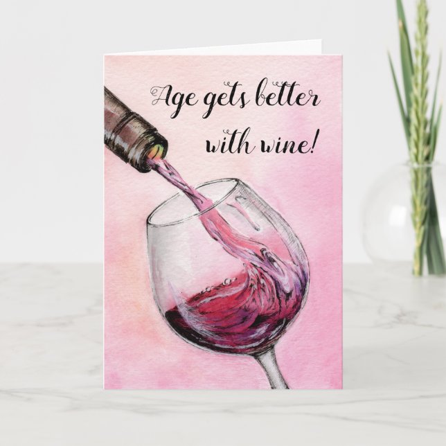 Belo Cartão de Aniversário para Pintura Por Água (Frente)