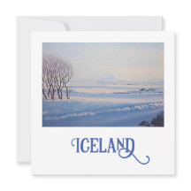 Belo cartão de arte paisagístico islandês