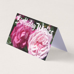 Belo Cartão de Cartões de aniversários Rosa Ros