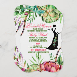 Belo Cartão de Chá de panela de Casamento de Sucul