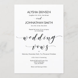 Belo Cartão de Convite para Casamentos Elegante